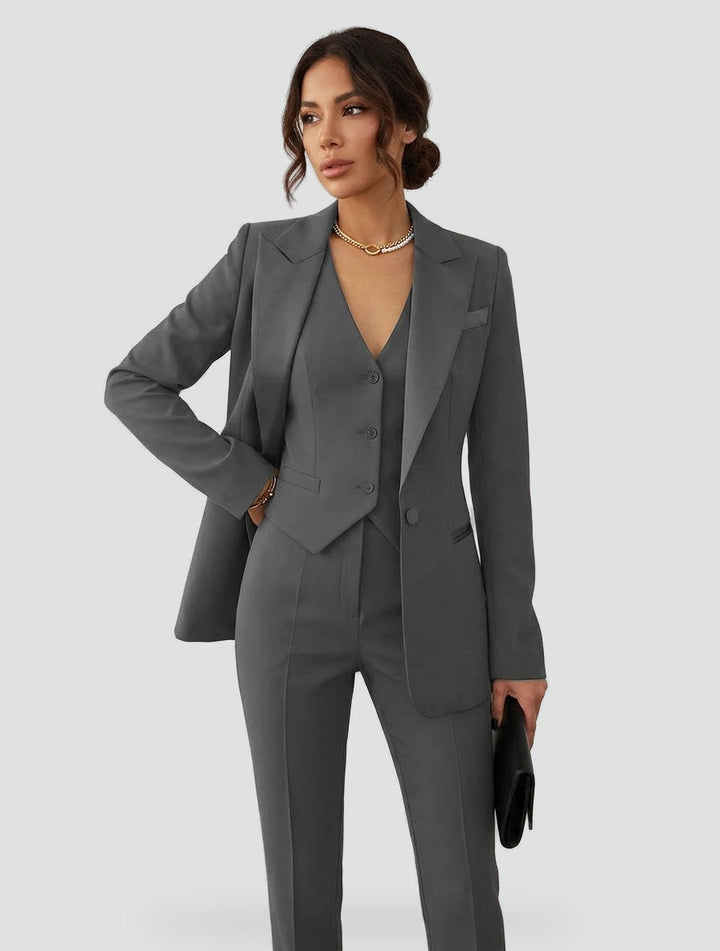 Élise | Ensemble trois pièces blazer, gilet et pantalon