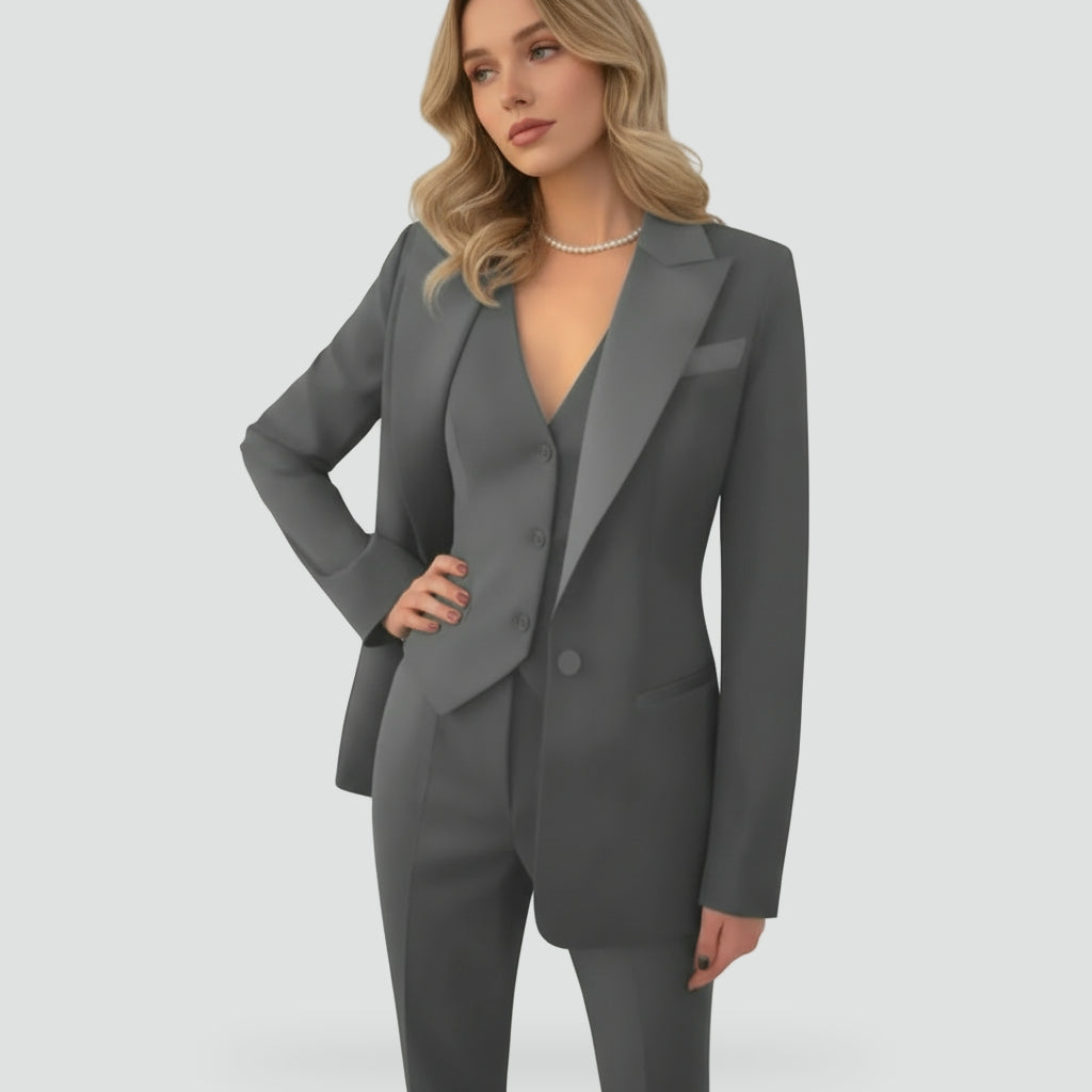 Élise | Ensemble trois pièces blazer, gilet et pantalon