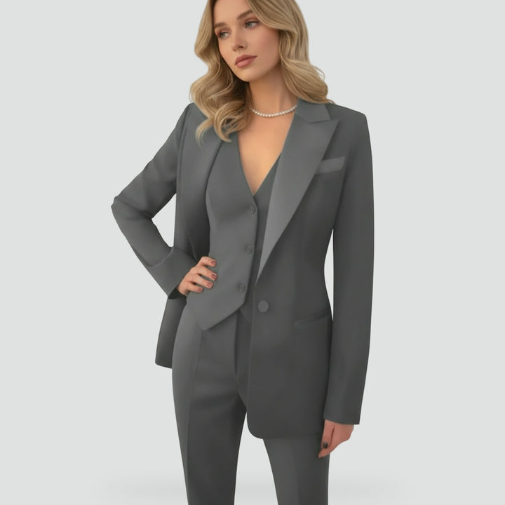 Élise | Ensemble trois pièces blazer, gilet et pantalon