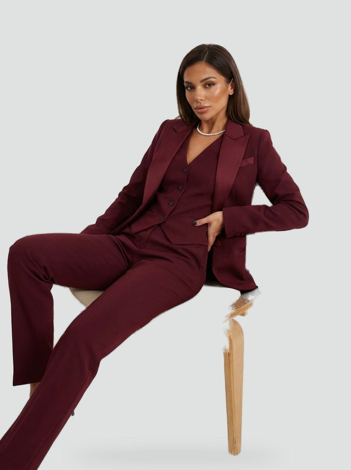 Élise | Ensemble trois pièces blazer, gilet et pantalon