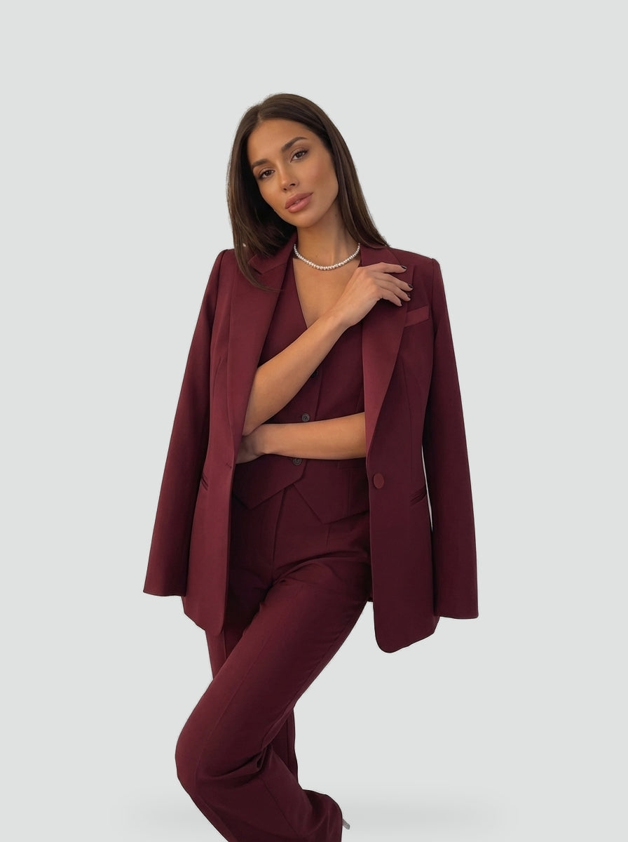 Élise | Ensemble trois pièces blazer, gilet et pantalon
