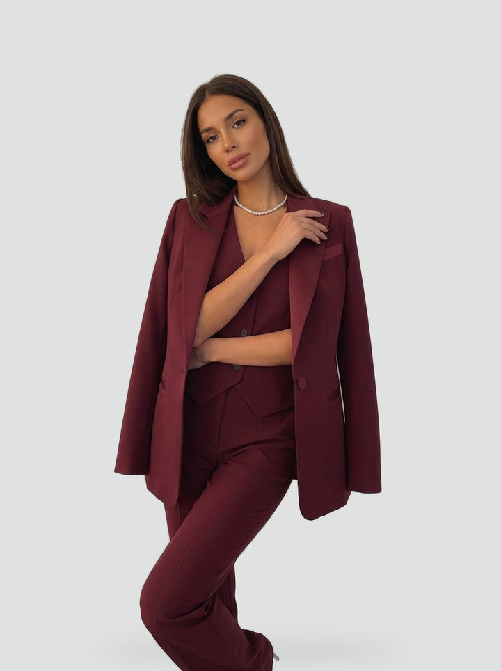 Élise | Ensemble trois pièces blazer, gilet et pantalon