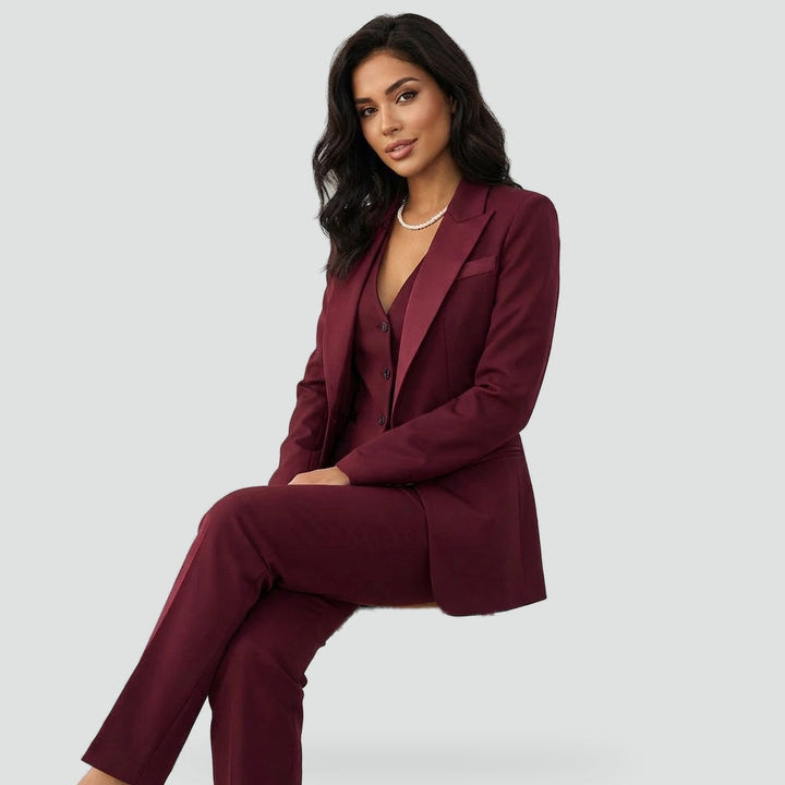 Élise | Ensemble trois pièces blazer, gilet et pantalon