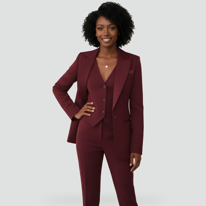 Élise | Ensemble trois pièces blazer, gilet et pantalon
