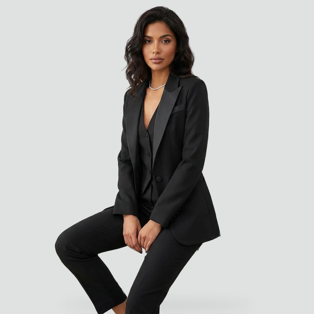 Élise | Ensemble trois pièces blazer, gilet et pantalon