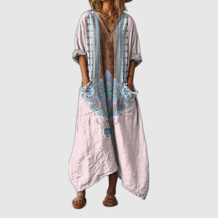 Valentina | Robe Maxi Détendue avec Décolleté en V