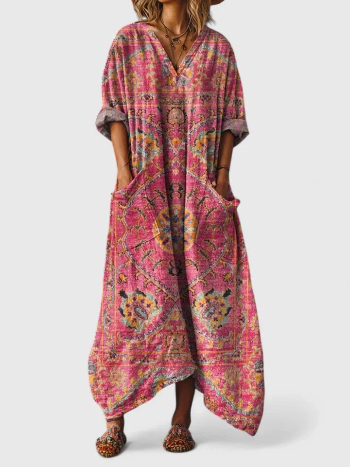 Valentina | Robe Maxi Détendue avec Décolleté en V