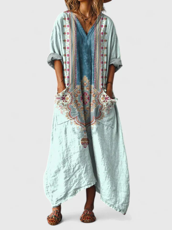 Valentina | Robe Maxi Détendue avec Décolleté en V