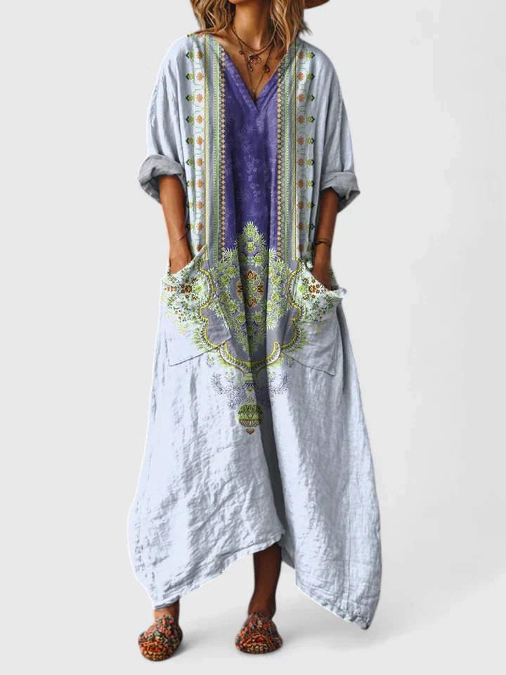 Valentina | Robe Maxi Détendue avec Décolleté en V