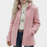 Cassandra | Veste douce et élégante à fermeture zippée