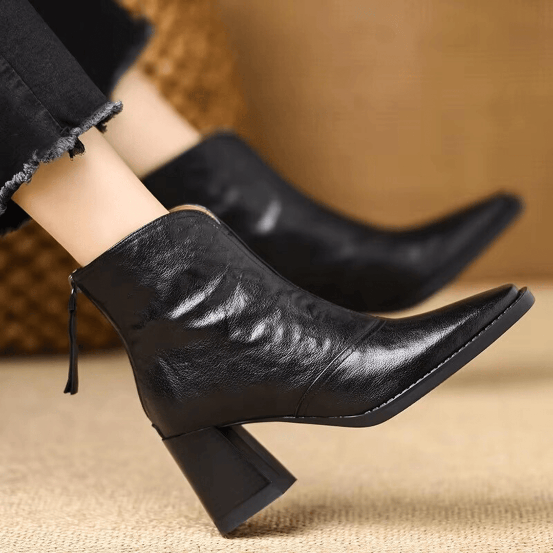 Clara | Bottines Luxueuses à Talon Moyen
