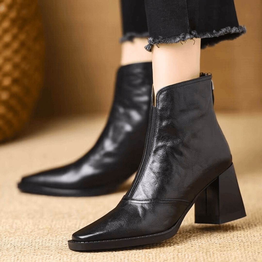 Clara | Bottines Luxueuses à Talon Moyen