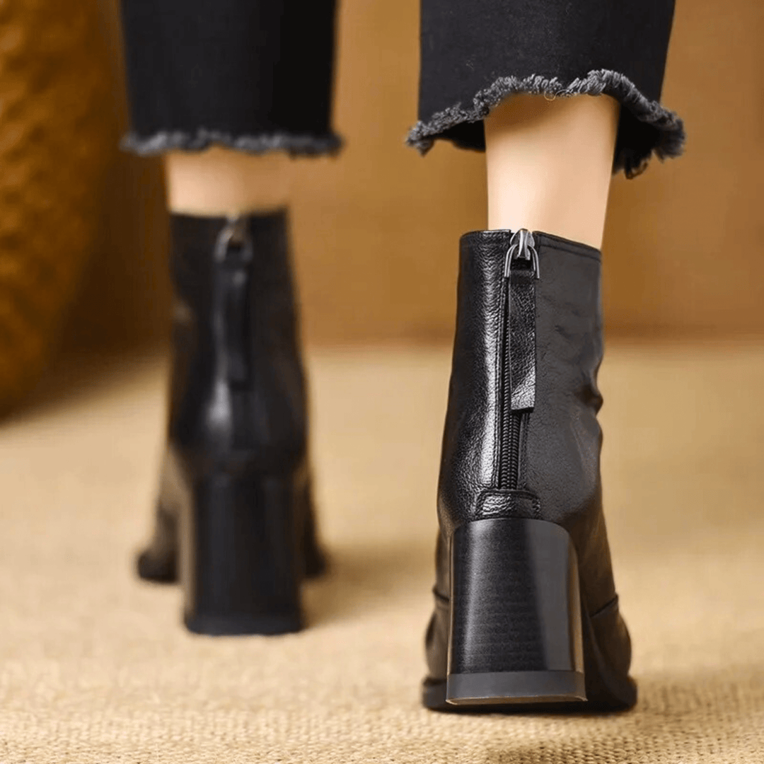 Clara | Bottines Luxueuses à Talon Moyen