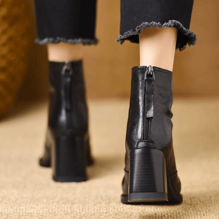Clara | Bottines Luxueuses à Talon Moyen