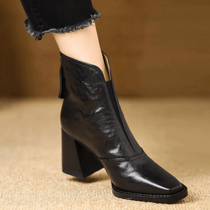 Clara | Bottines Luxueuses à Talon Moyen