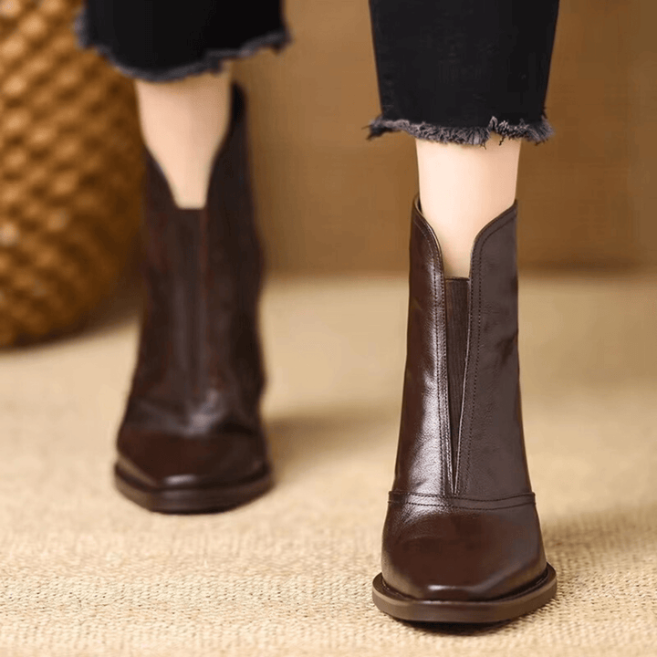Clara | Bottines Luxueuses à Talon Moyen