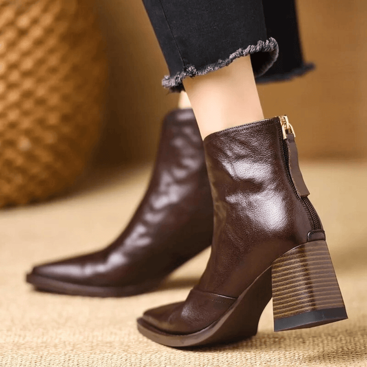 Clara | Bottines Luxueuses à Talon Moyen
