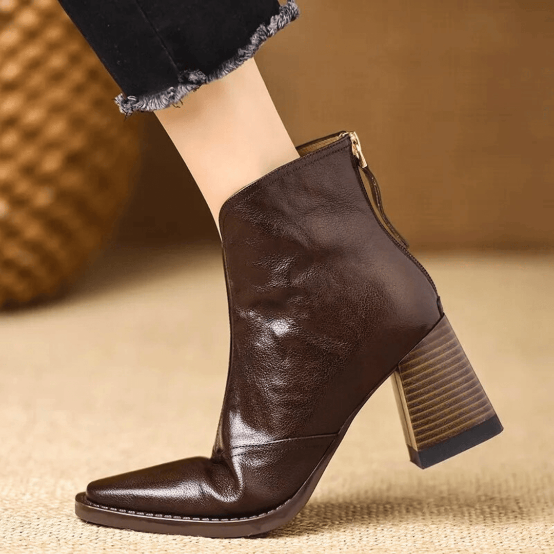 Clara | Bottines Luxueuses à Talon Moyen