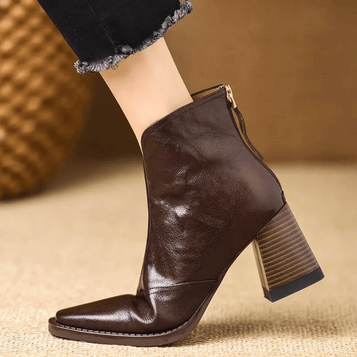 Clara | Bottines Luxueuses à Talon Moyen