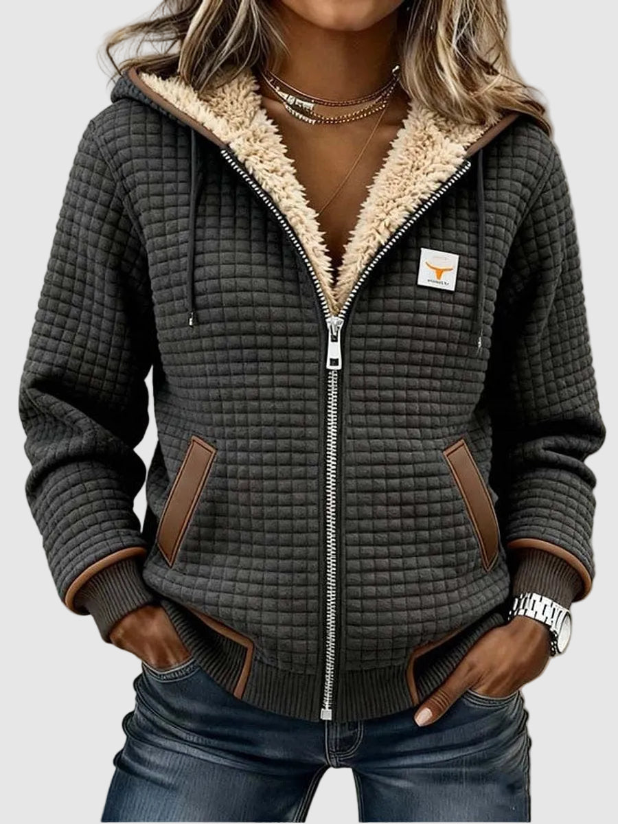 Silvana | Manteau matelassé doublé sherpa avec capuchon