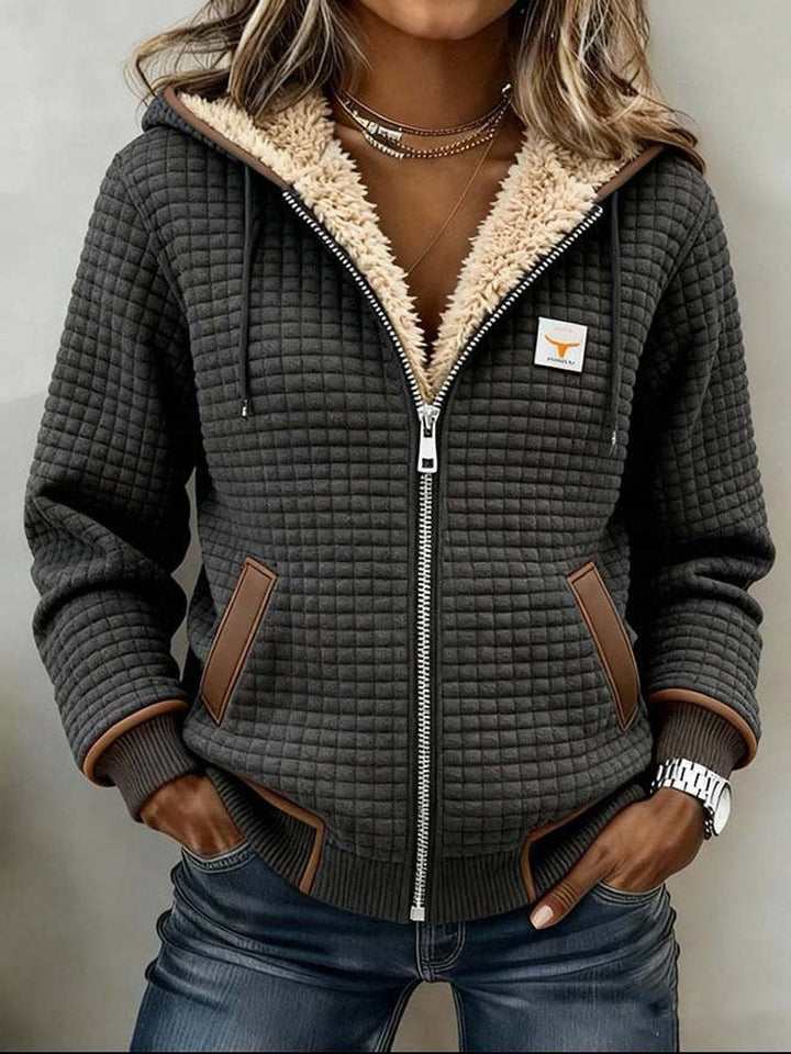 Silvana | Manteau matelassé doublé sherpa avec capuchon