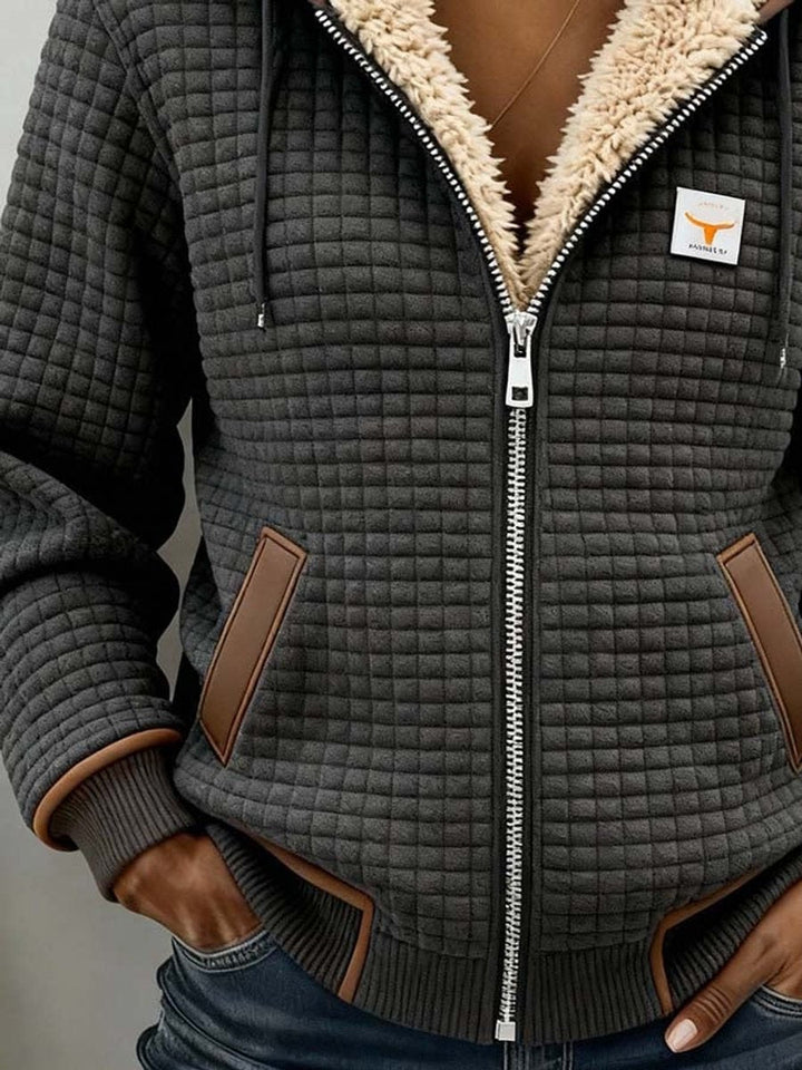 Silvana | Manteau matelassé doublé sherpa avec capuchon