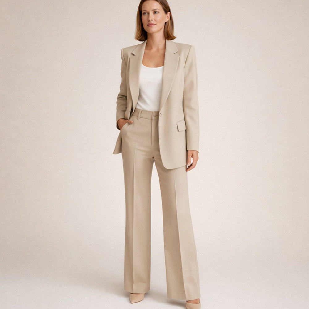Aria | Ensemble pantalon et blazer à jambe évasée