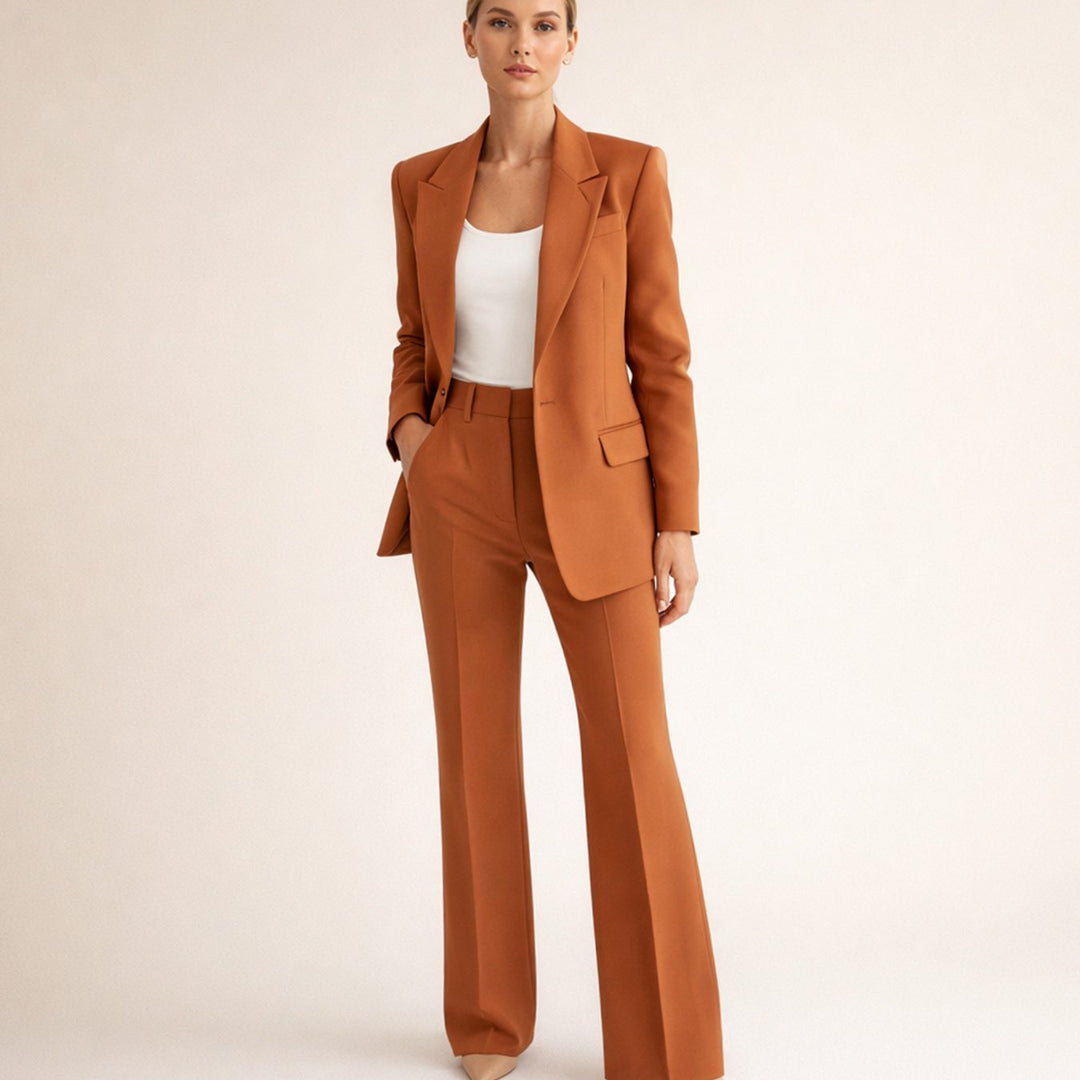 Aria | Ensemble pantalon et blazer à jambe évasée