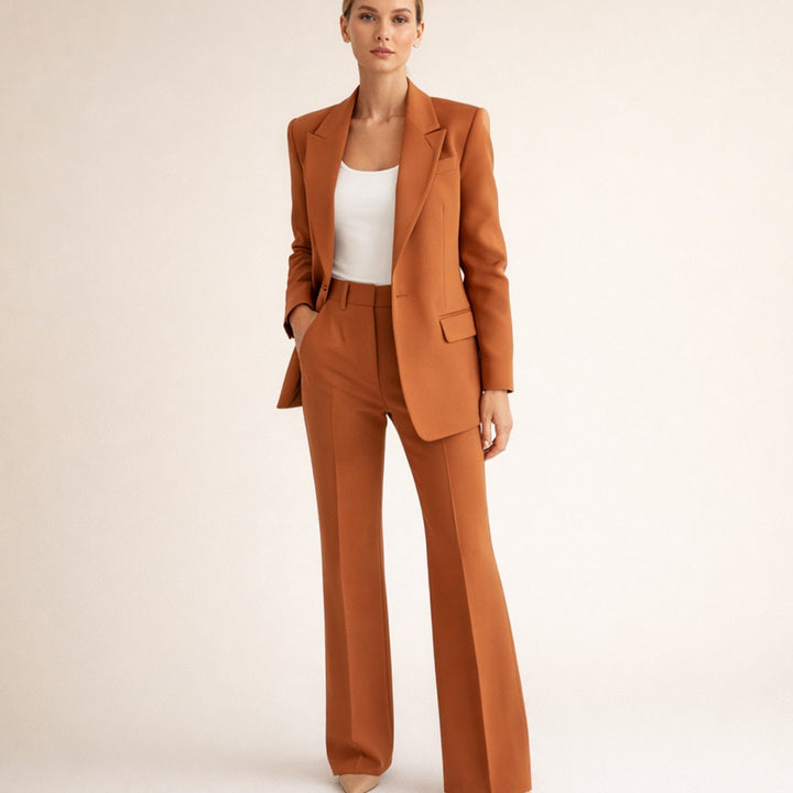 Aria | Ensemble pantalon et blazer à jambe évasée