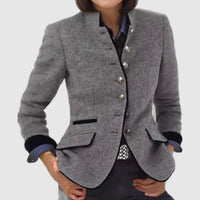 Zara | Blazer en laine avec passepoil contrastant